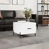 Image de vidaXL Table basse blanc brillant 50x50x40 cm bois d'ingénierie829416