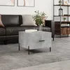 Image de vidaXL Table basse gris bÃ©ton 50x50x40 cm bois d'ingÃ©nierie