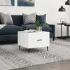 Image de vidaXL Table basse blanc brillant 50x50x40 cm bois d'ingÃ©nierie