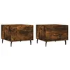 Image de vidaXL Tables basses 2 pcs chÃªne fumÃ© 50x50x40 cm bois d'ingÃ©nierie