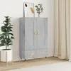 Image de vidaXL Buffet haut gris béton 69,5x31x115 cm bois d'ingénierie830304