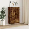 Image de vidaXL Buffet haut chêne fumé 69,5x31x115 cm bois d'ingénierie830313