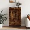 Image de vidaXL Buffet haut chêne fumé 69,5x31x115 cm bois d'ingénierie830321