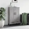 Image de vidaXL Buffet haut sonoma gris 69,5x31x115 cm bois d'ingénierie