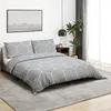 Image de vidaXL Vidaxl Ensemble De Housse De Couette Gris 140x200 Cm Coton