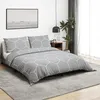 Image de vidaXL Vidaxl Ensemble De Housse De Couette Gris 140x200 Cm Coton