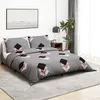 Image de vidaXL Ensemble de housse de couette Gris 200x220 cm Coton136472