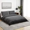 Image de Vidaxl Ensemble De Housse De Couette Gris Foncé 200x200 Cm Coton