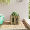 Image de vidaXL Vidaxl Jardinière Avec Design De Clôture 30x30x30 Cm Pin Imprégné