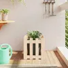 Image de Vidaxl JardiniÃ¨re Avec Design De ClÃ´ture 40x40x40 Cm Pin Massif