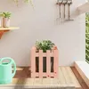 Image de vidaXL Jardinière avec design de clôture 40x40x40 cm Douglas massif832450
