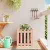Image de vidaXL Jardinière avec design de clôture 50x50x50 cm Douglas massif832455