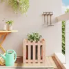 Image de Vidaxl JardiniÃ¨re Avec Design De ClÃ´ture 50x50x50 Cm Douglas Massif