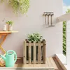 Image de Vidaxl JardiniÃ¨re Avec Design De ClÃ´ture 50x50x50 Cm Pin ImprÃ©gnÃ©