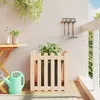 Image de Vidaxl JardiniÃ¨re Avec Design De ClÃ´ture 60x60x60 Cm Pin Massif