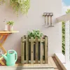 Image de vidaXL Jardinière avec design de clôture 60x60x60 cm pin imprégné832461