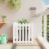 Image de Vidaxl JardiniÃ¨re Avec Design De ClÃ´ture Blanc 70x70x70 Cm Pin Massif