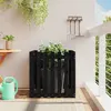 Image de vidaXL Jardinière avec design de clôture noir 70x70x70 cm pin massif832464