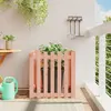Image de vidaXL Jardinière avec design de clôture 70x70x70 cm douglas massif832465