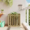 Image de vidaXL Jardinière avec design de clôture 70x70x70 cm pin imprégné832466