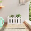 Image de Vidaxl JardiniÃ¨re Avec Design De ClÃ´ture Blanc 60x30x30 Cm Pin Massif