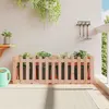 Image de vidaXL Lit surélevé de jardin design de clôture bois douglas massif832495
