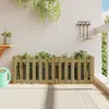 Image de vidaXL Lit surélevé de jardin design de clôture bois de pin imprégné832496