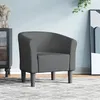 Image de vidaXL Chaise cabriolet gris foncé tissu356430