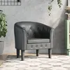 Image de vidaXL Chaise cabriolet gris similicuir