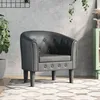 Image de vidaXL Fauteuil cabriolet gris similicuir