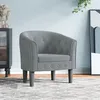 Image de vidaXL Chaise cabriolet gris foncÃ© velours
