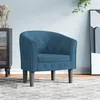 Image de vidaXL Chaise cabriolet bleu foncé velours