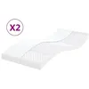 Image de vidaXL Matelas en mousse 2 pcs blanc 90x190 cm 7 zones dureté 20 ILD356361
