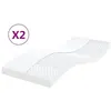 Image de vidaXL Matelas en mousse 2 pcs blanc 100x200 cm 7 zones dureté 20 ILD356364