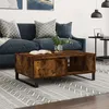 Image de vidaXL Table basse chÃªne fumÃ© 90x60x35 cm bois d'ingÃ©nierie