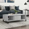 Image de vidaXL Table basse sonoma gris 104x60x35 cm bois d'ingénierie