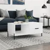 Image de vidaXL Table basse blanc 90x50x40 cm bois d'ingénierie829220