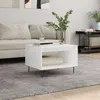 Image de vidaXL Table basse blanc 60x50x40 cm bois d'ingénierie