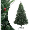 Image de vidaXL Sapin de NoÃ«l artificiel Ã  charniÃ¨res avec baies rouges 150 cm