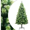 Image de vidaXL vidaXL Sapin de Noël artificiel à charnières avec support 210 cm