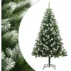 Image de vidaXL vidaXL Sapin de Noël artificiel à charnières avec neige floquée 180 cm
