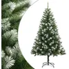 Image de vidaXL Sapin de Noël artificiel à charnières avec neige floquée 240 cm PVC356745