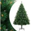 Image de vidaXL vidaXL Sapin de Noël artificiel à charnières avec support 210 cm