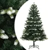 Image de vidaXL Sapin de Noël artificiel à charnières avec neige floquée 210 cm PVC356758