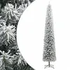 Image de vidaXL Sapin de Noël mince avec support et flocon de neige 270 cm PVC357686