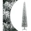 Image de vidaXL Sapin de No?l mince avec support et flocon de neige 300 cm PVC
