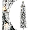 Image de vidaXL Sapin de Noël artificiel pré-éclairé avec 45 LED/neige floquée