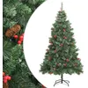 Image de vidaXL Sapin de Noël artificiel avec pommes de pin et baies 210 cm357708