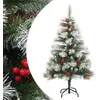 Image de vidaXL Sapin de Noël artificiel avec pommes de pin et baies 150 cm357711