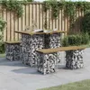 Image de vidaXL Banc de jardin design gabion 100x70x72 cm bois de pin imprégné